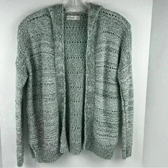 Abercrombie Kids Hooded Cardigan Sweater Gray XL Unisex Long Sleeve Knitted - Picture 3 of 12